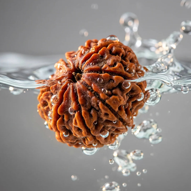 Panch Mukhi Rudraksha Water Therapy | 6 Natural Lab Certified Rudhraksha Beads | Swaha