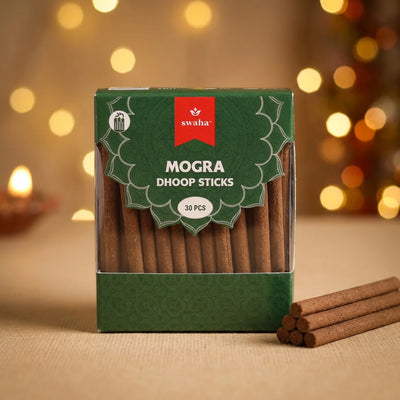 Mogra Cylindrical Dhoop Stick|30 pcs | Swaha