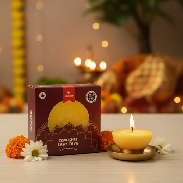 Cow Ghee Diya Wicks |8hrs Burning Time | Swaha
