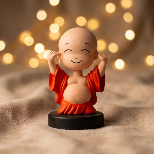 Divine Cute Laughing Buddha Bobblehead  - Ideal for Car, Office and Home | Swaha