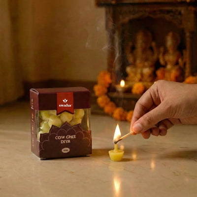 Cow Ghee Diya Wicks | 7mins Burning Time | Swaha