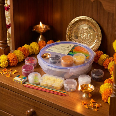 Puja in a Box, Complete Puja Products, Gift pack Pooja thali | Swaha