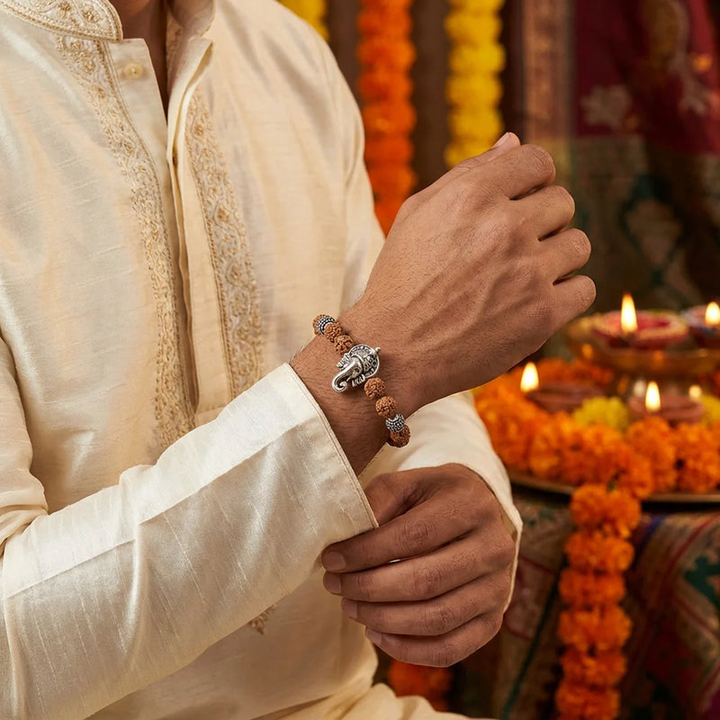 5 Mukhi Rudraksha Bracelet | Original Lab Certified Rudraksha Bracelt For Men & Women | Swaha