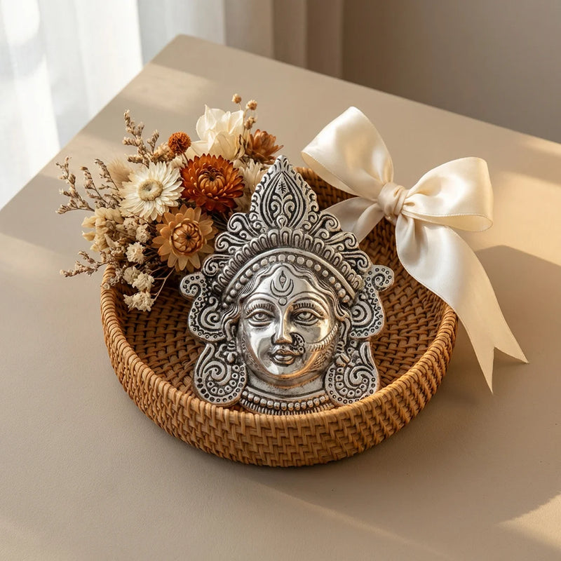 Durga Face | Maa Durga Face Sculpture For Good Luck and Prosperity | Home Decorations | Swaha
