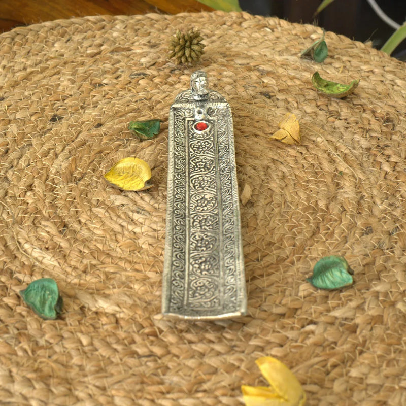 Incense Holder Elephant Square | Silver Color Metal Agarbatti/ Dhoopbatti Holder | Swaha