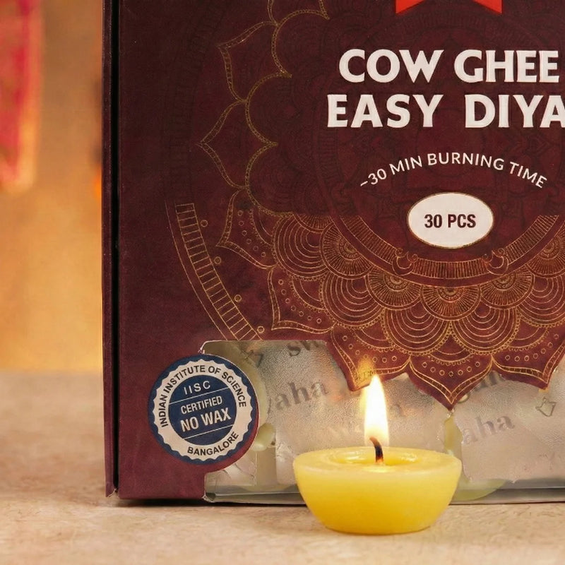Cow Ghee Diya Wicks | 30mins Burning Time | Swaha