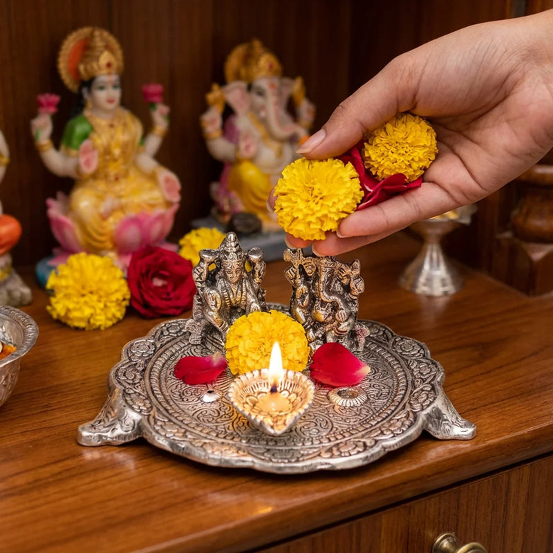 Lakshmi Ganesha Tali Deepak | Home Pooja Products | Swaha
