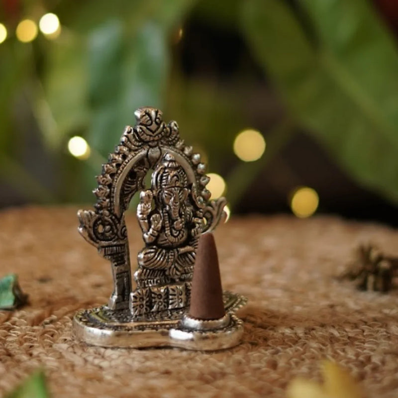 Ganesha Dhoop Holder | Ganapathi Incense Burner for Home Decoration and Puja | Swaha