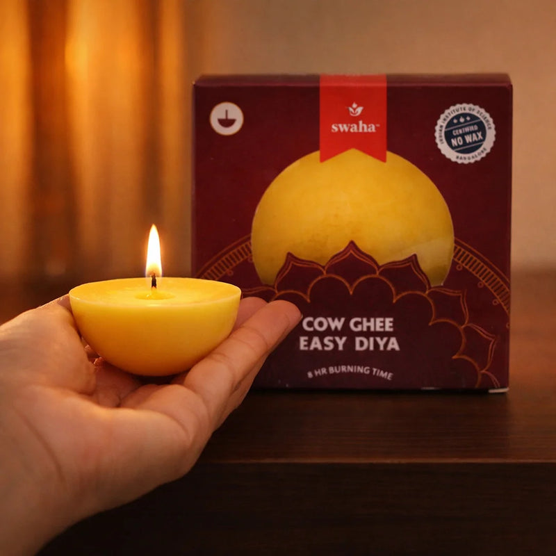 Cow Ghee Diya Wicks |8hrs Burning Time | Swaha
