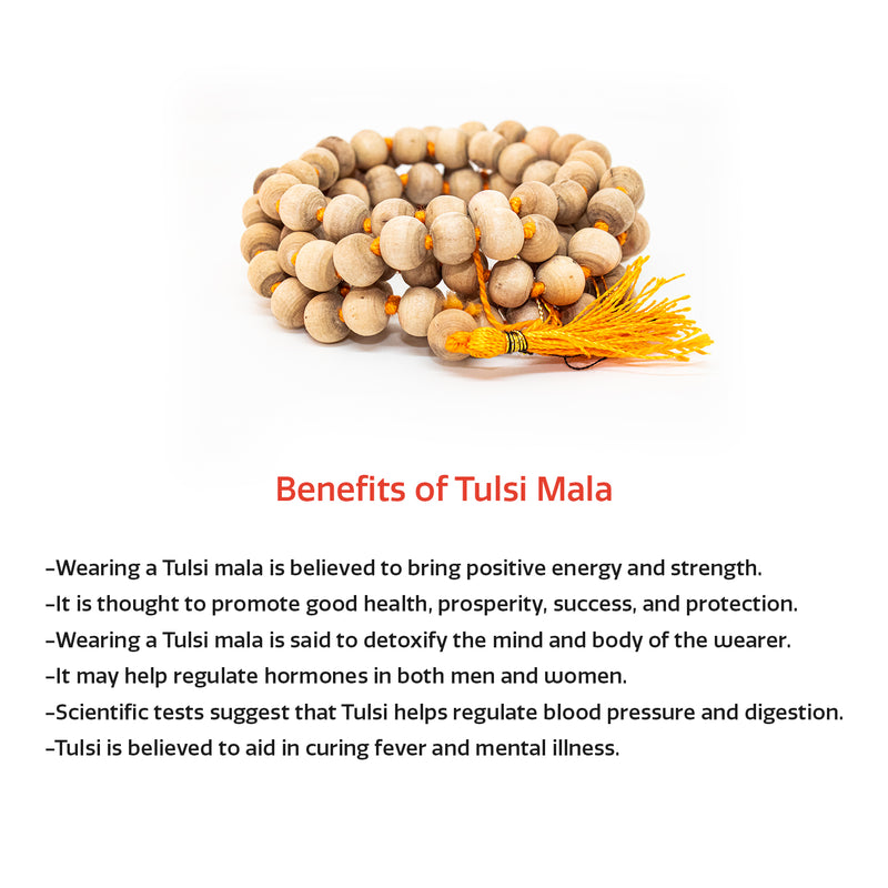 Tulsi Mala | Natural Lab Certified 108 + 1 Tulsi Beads | Swaha