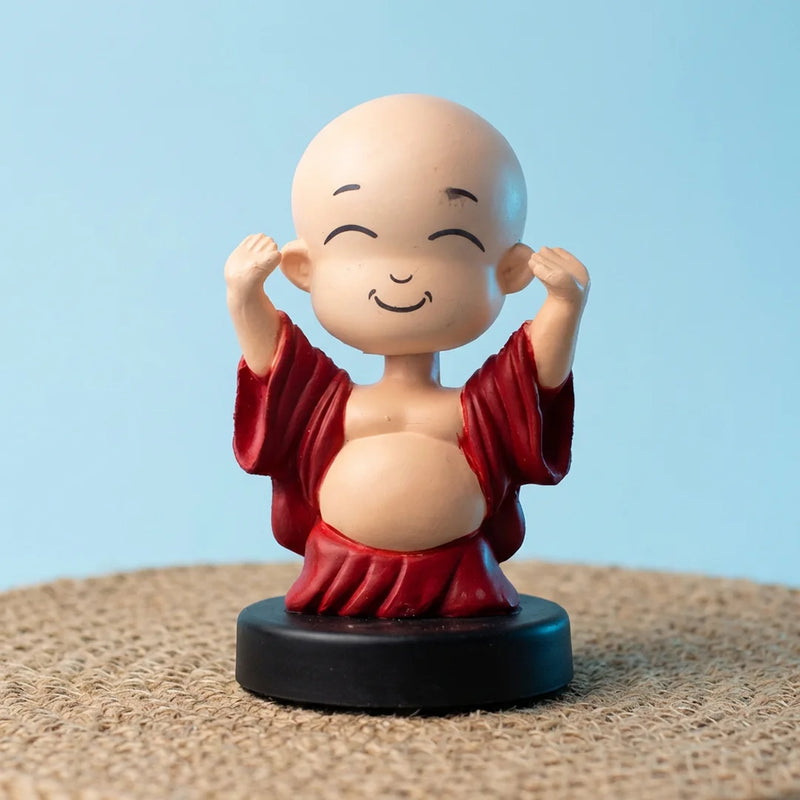 Divine Cute Laughing Buddha Bobblehead  - Ideal for Car, Office and Home | Swaha