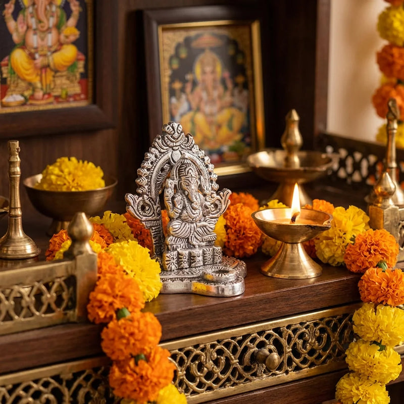 Ganesha Dhoop Holder | Ganapathi Incense Burner for Home Decoration and Puja | Swaha