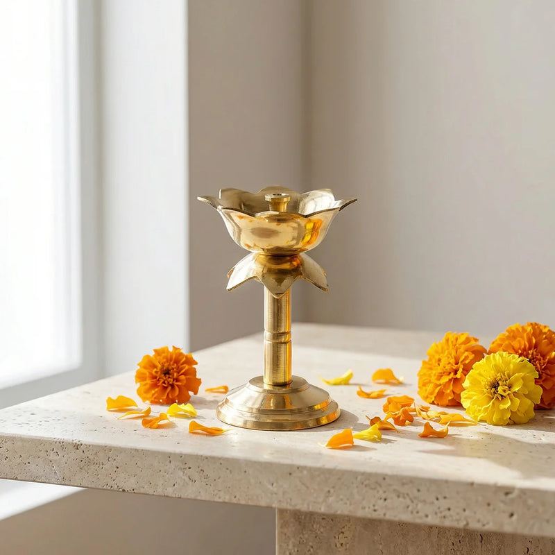 Kamal Nanda Stand Deepam (Pair) | Swaha