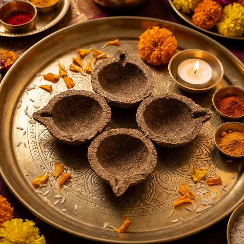 Panchagavya Diya without Ghee (11 pcs) | Swaha