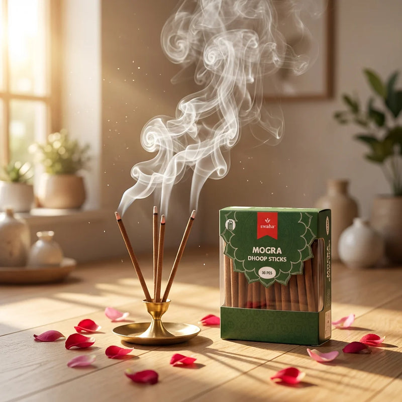 Mogra Cylindrical Dhoop Stick|30 pcs | Swaha