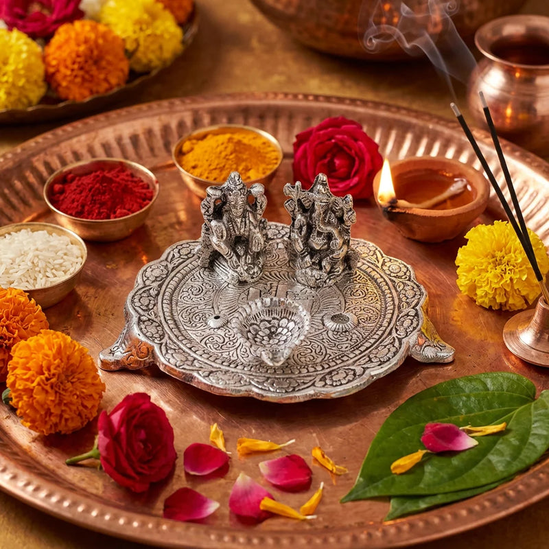 Lakshmi Ganesha Tali Deepak | Home Pooja Products | Swaha