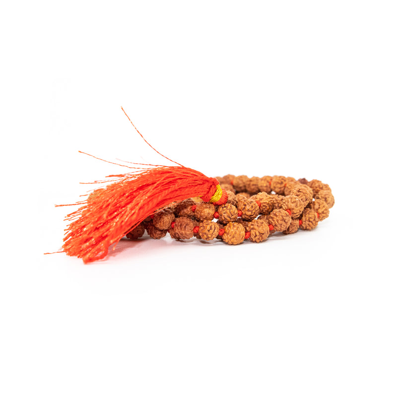 5 Mukhi Rudraksha Mala | Original 108 + 1 Beads | Swaha
