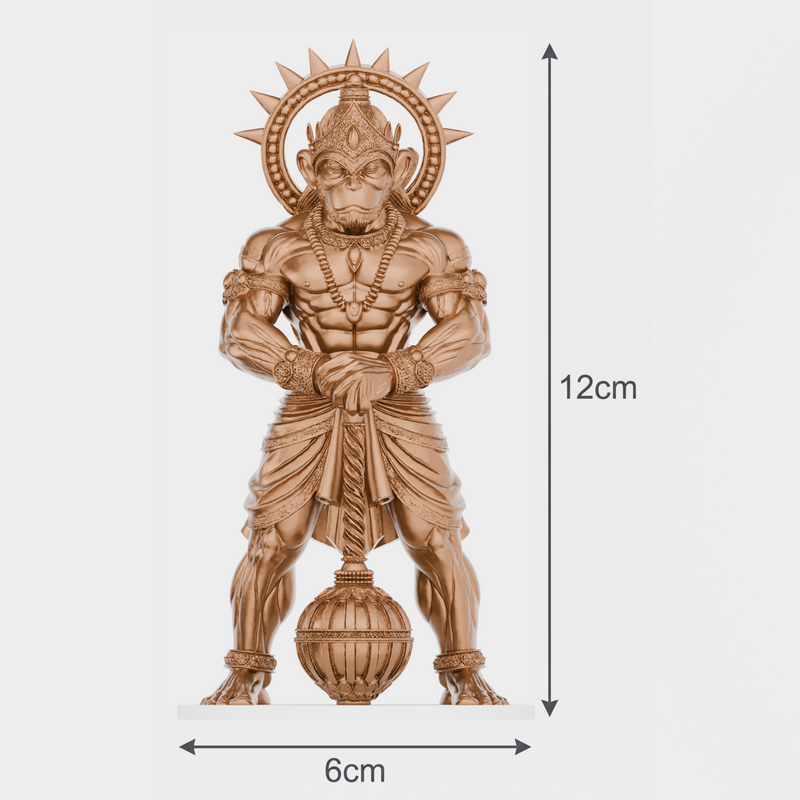 3D Lord Hanuman Idol for Car Dashboard, Home, Office Desk