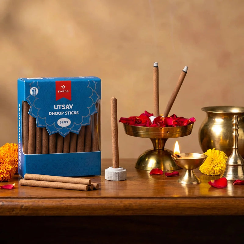 Utsav Cylindrical Dhoop Stick| 30 pcs | Swaha