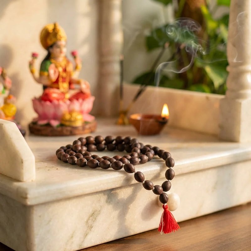 Kamal Gatta Japa Mala | Natural 108 + 1 Beads Lotus Seed Mala | Swaha