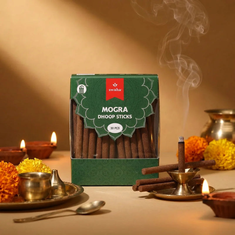 Mogra Cylindrical Dhoop Stick (30 sticks) | Swaha