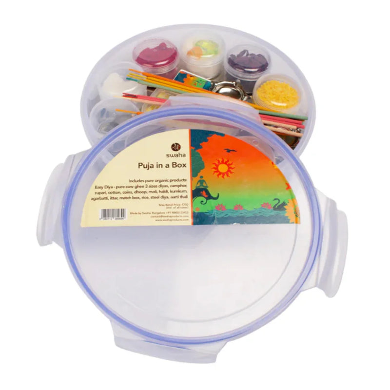 Puja in a Box, Complete Puja Products, Gift pack Pooja thali | Swaha