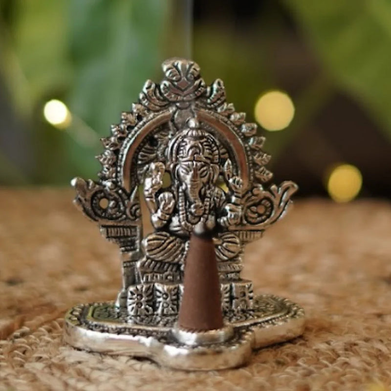 Ganesha Dhoop Holder | Ganapathi Incense Burner for Home Decoration and Puja | Swaha