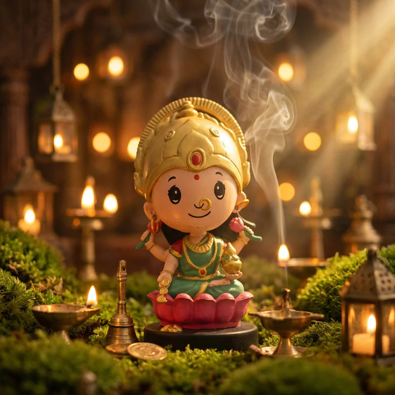 Divine Cute Lakshmi Bobblehead  - Ideal for Car, Office and Home | Swaha
