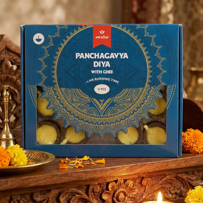 Panchagavya Diya with Ghee (11 pcs) | Swaha