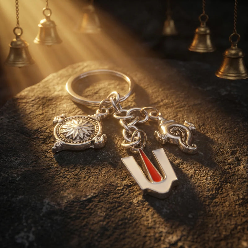 Lord Tirupati Balaji Tilak, Shankh and Chakra Key Chain | Swaha