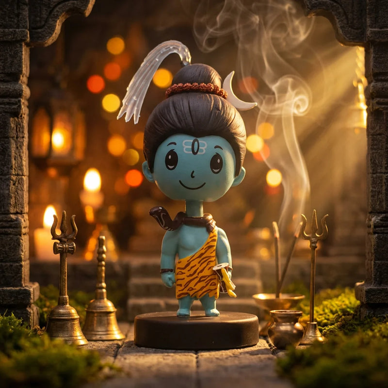 Divine Cute Shiva Bobblehead  - Ideal for Car, Office and Home | Swaha