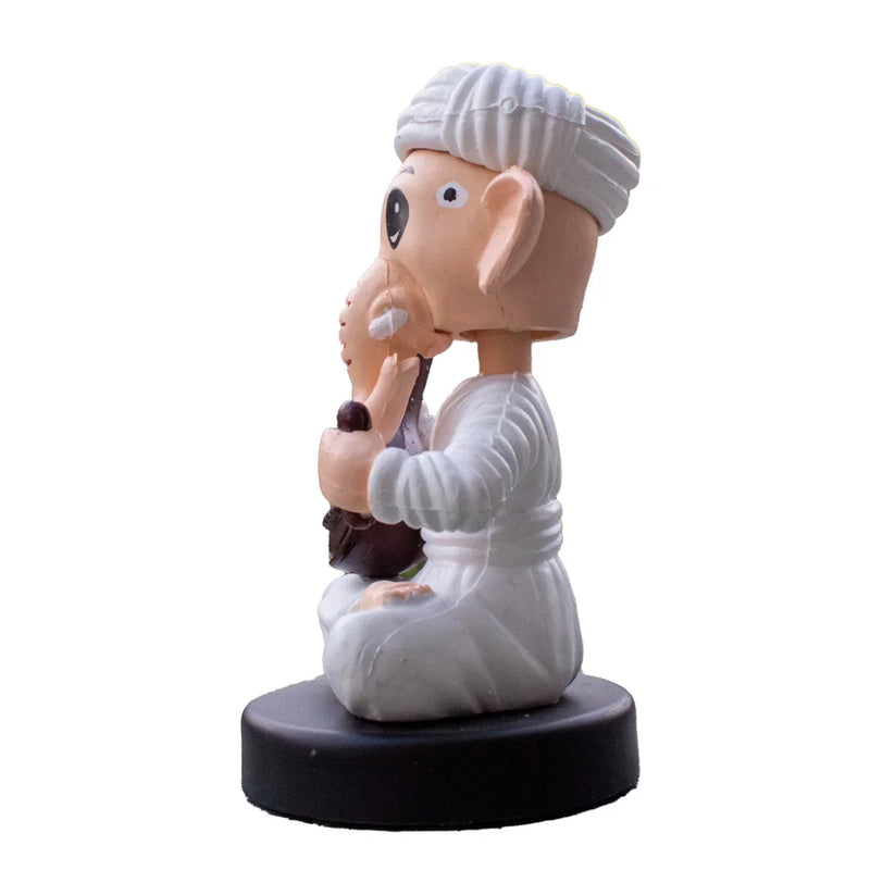 Divine Cute Sitting Ganesha Bobblehead  - Ideal for Car, Office and Home | Swaha