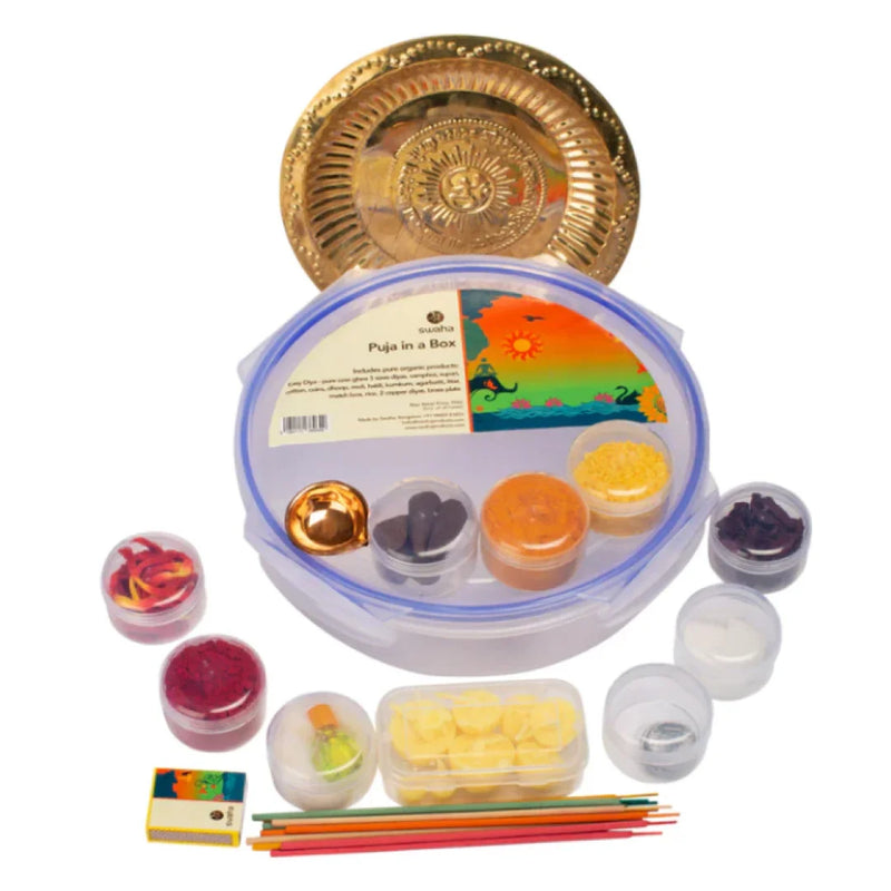 Puja in a Box, Complete Puja Products, Gift pack Pooja thali | Swaha