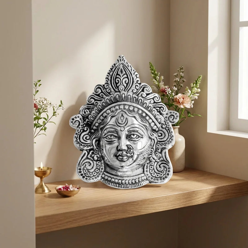 Durga Face | Maa Durga Face Sculpture For Good Luck and Prosperity | Home Decorations | Swaha