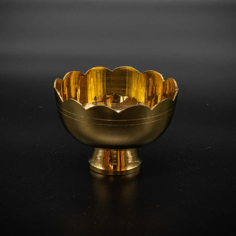 Brass Kamal Bowl | Kumkum | Turmeric | Chandan | Puja Bowl (2 Pcs) | Swaha