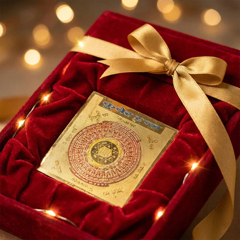 Gold Plated Kubera Yantra | Swaha