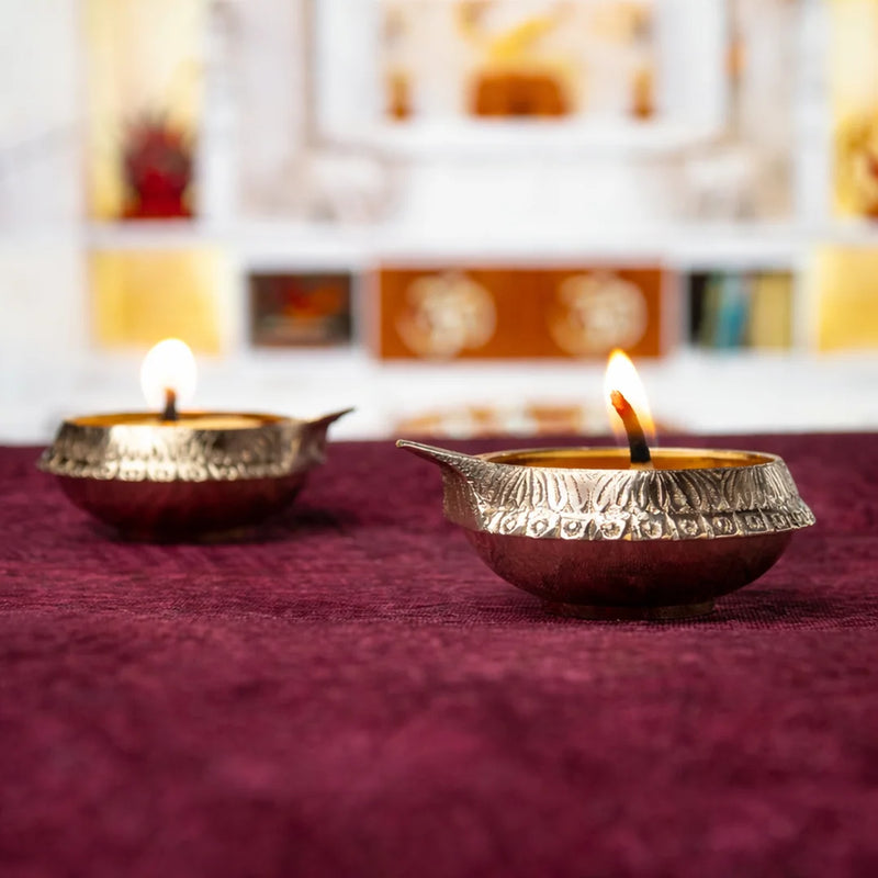 Brass Kubera Deepam - Pack of 2 | Swaha