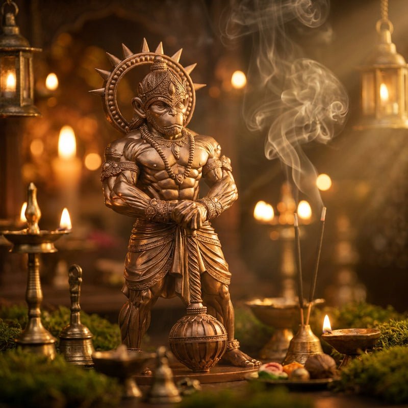3D Lord Hanuman Idol for Car Dashboard, Home, Office Desk
