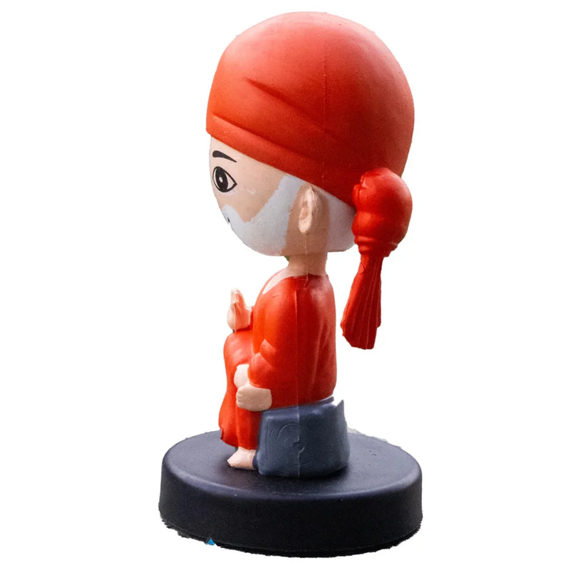 Divine Cute Saibaba Bobblehead  - Ideal for Car, Office and Home | Swaha