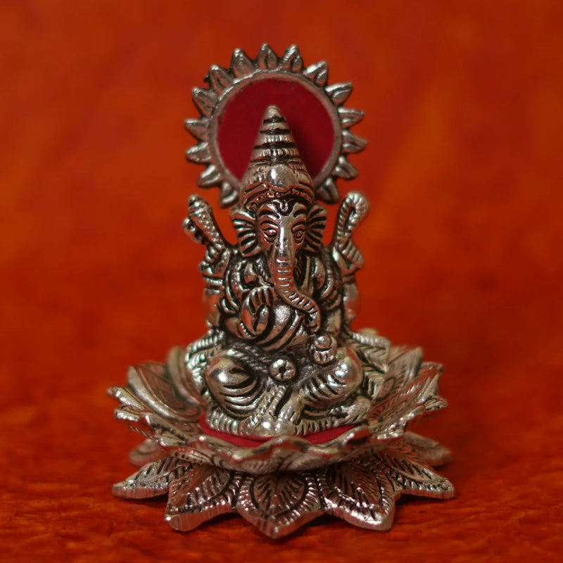 Laxmi Ganesha Pair | God Statues on Kamal | Religious Sculptures for Pooja | Swaha