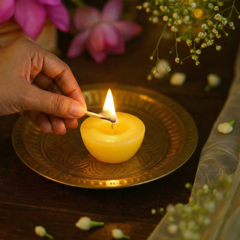 Cow Ghee Diya Wicks | 30mins Burning Time - Combo Pack of 3 | Swaha