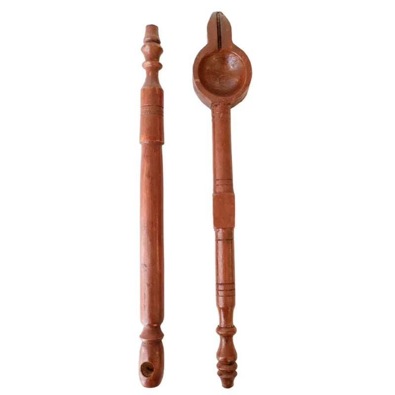 Wooden Havan Spoon | Dark Brown Color Sruba & Sruchi Homam Spoons | Swaha