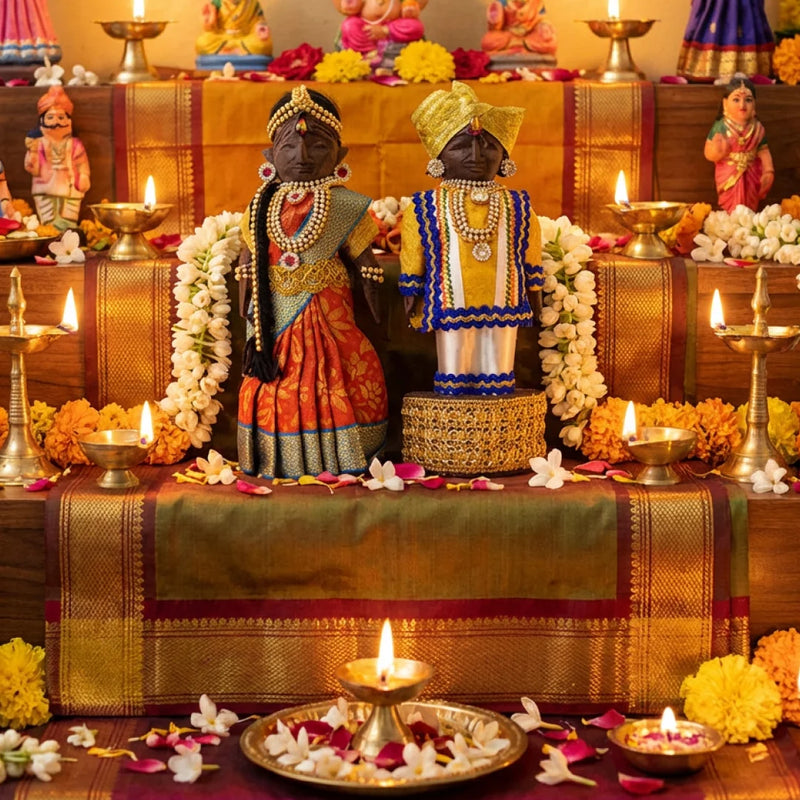 Marapachi Raja Rani Doll ( 20cm Height ) | Swaha