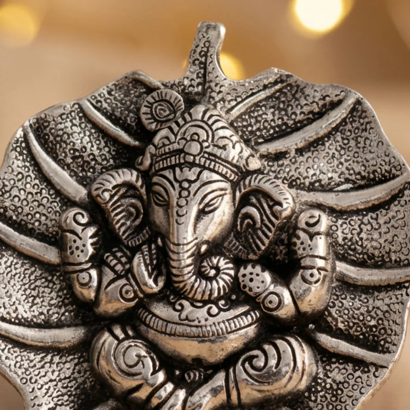 Leaf Ganesha | Wall Hanging Ganapathi For Home Decoration | Decorative Religious Showpiece | Swaha