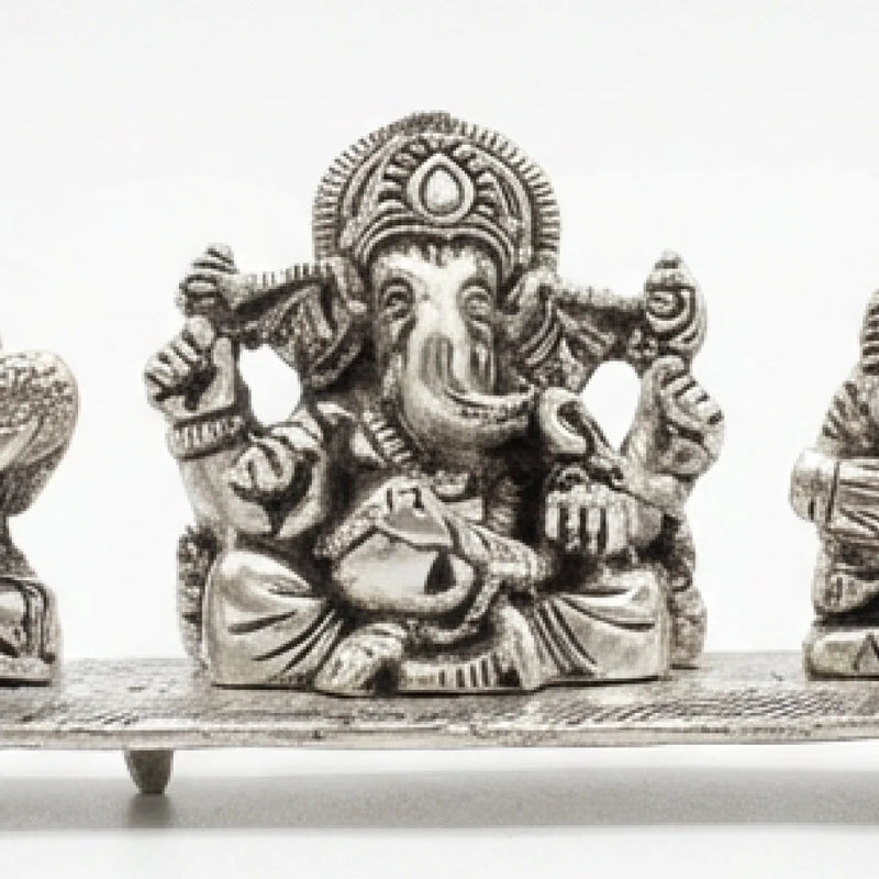 5 Musical Ganesha Idols | Set of 5 Ganesha Murthi Statue with Musical Instruments | Home Decorations | Swaha