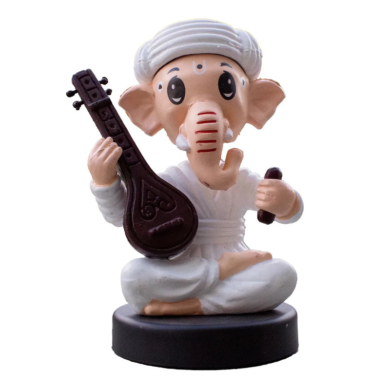 Divine Cute Sitting Ganesha Bobblehead  - Ideal for Car, Office and Home | Swaha