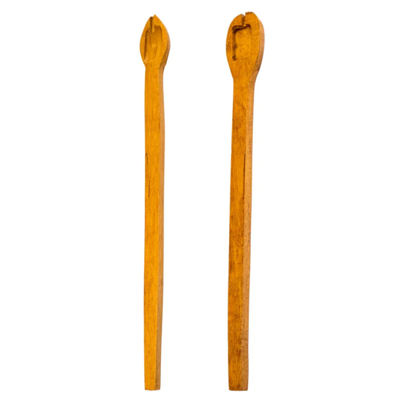 Wooden Havan Spoon | Light Brown Color Sruba & Sruchi Homam Spoons | Swaha