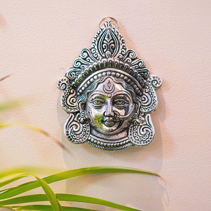 Durga Face | Maa Durga Face Sculpture For Good Luck and Prosperity | Home Decorations | Swaha