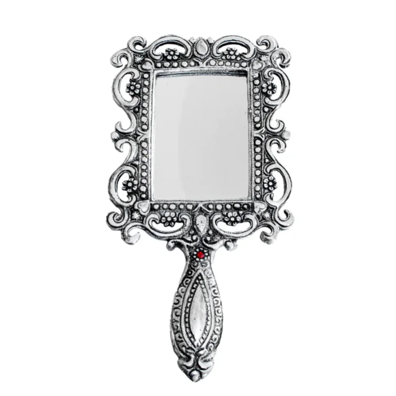 Rectangle Mirror | Silver Color Metal Makeup Mirror | Swaha