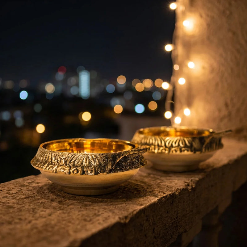 Brass Kubera Deepam - Pack of 2 | Swaha